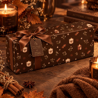 Warme Herbstkerze & Geschenkverpackungspapier Naht Geschenkpapier