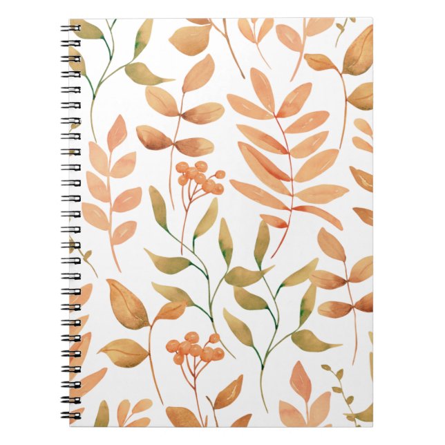 Warme Herbstleaves Notizblock (Vorderseite)