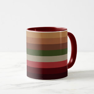 Warme Herbststreifen Kaffeemaschine Tasse