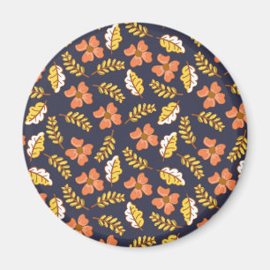 Warme Herbstuntergänge mit Blume Magnet