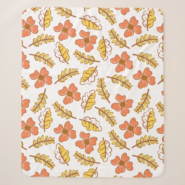 Warme Herbstuntergänge mit Blume Sherpadecke (Vorderseite)