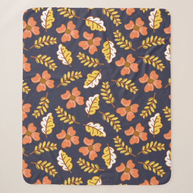 Warme Herbstuntergänge mit Blume Sherpadecke (Vorderseite)