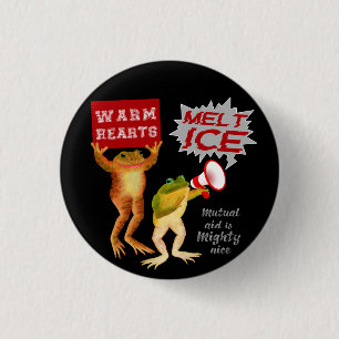 Warme Herzen schmelzen Eis Button