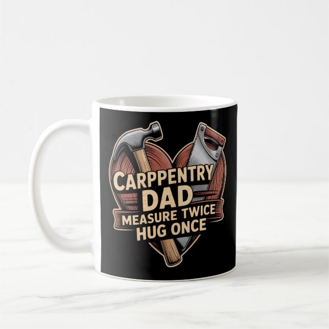Warme Holzkornherz-Vater-Tools Kaffeetasse (Links)