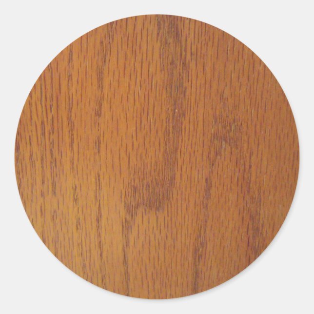 Warme Holzkörntextur Runder Aufkleber (Vorderseite)