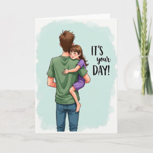 Warme Hugs zum Vatertag Karte