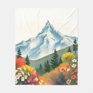 Warme impressionistische Berglandschaft Fleecedecke