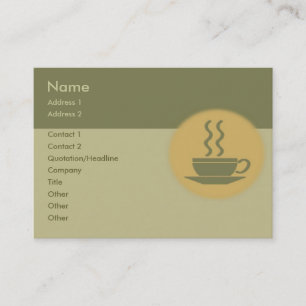 Warme Kaffeekarte Visitenkarte