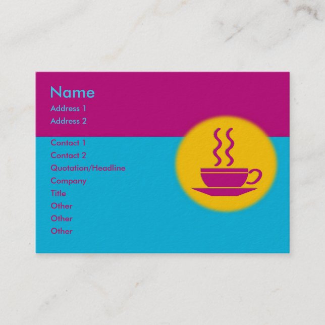 Warme Kaffeekarte Visitenkarte (Vorderseite)