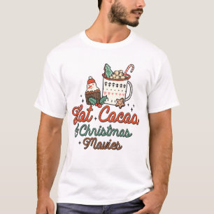 Warme Kakao und Weihnachtsfilme Retro T-Shirt