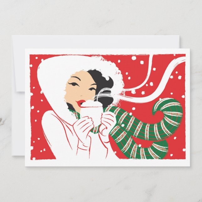 Warme Kakaoeinladung Einladung (Vorderseite)