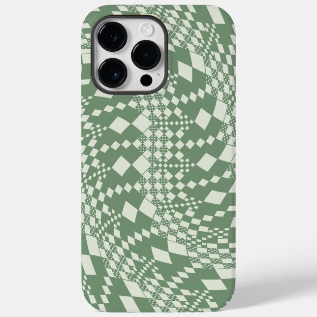 Warme Karos in Grün Case-Mate iPhone 14 Pro Max Hülle (Rückseite)