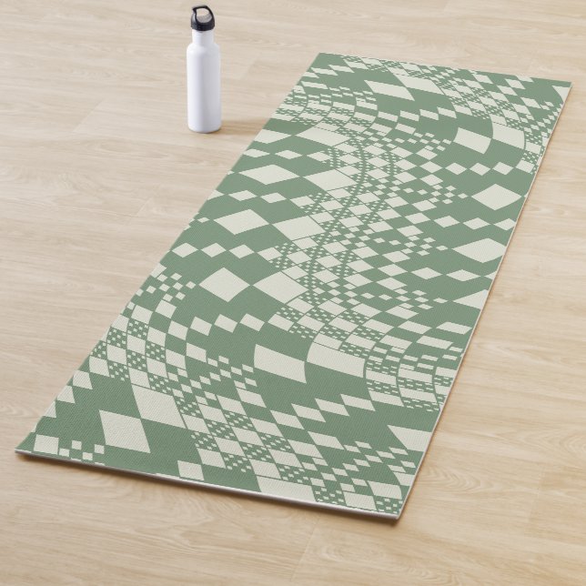 Warme Karos in Grün Yogamatte (Beispiel)