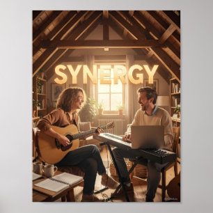 Warme kreative Harmonie im Loft Poster