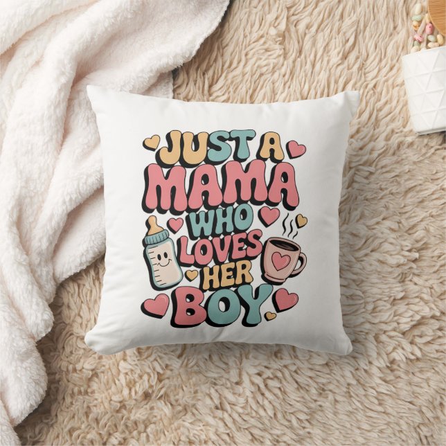 Warme Lieben Ihr"Retro Mother Day T-Shirt Niedlich Kissen (Decke)
