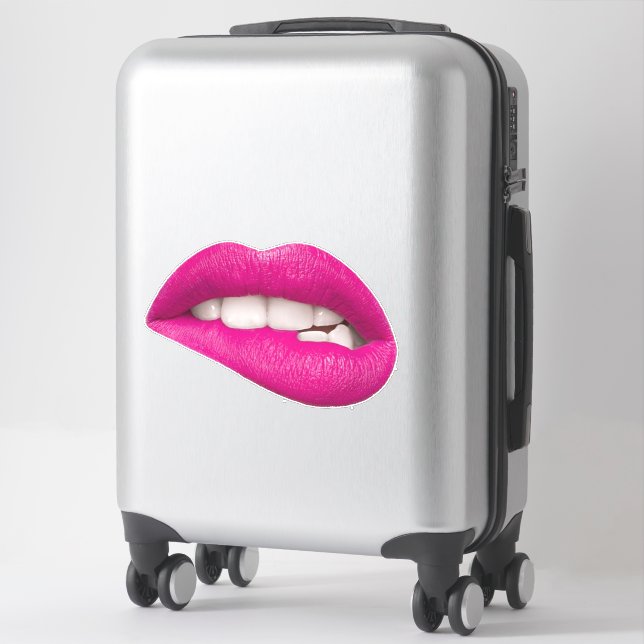 Warme Lippen Aufkleber (Koffer)