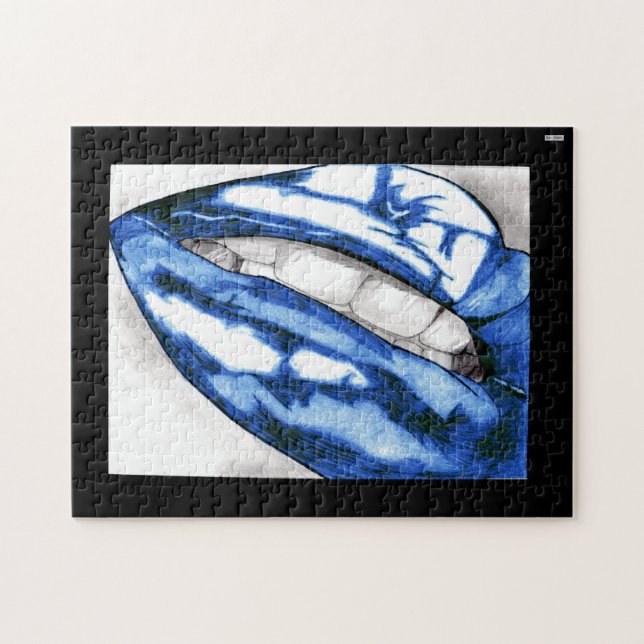 Warme Lippen (blau) (Horizontal)