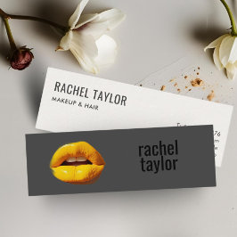 Warme Lippen | Charcoal Makeup Business Card Mini Visitenkarte