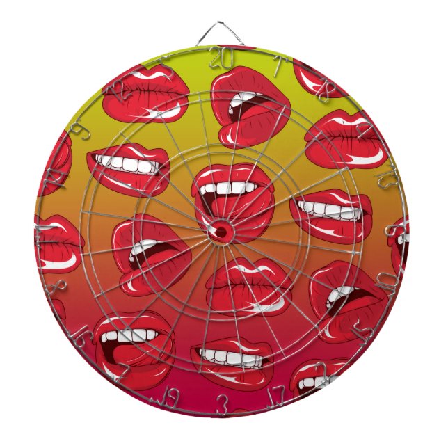 Warme Lippen Dartscheibe (vorne)
