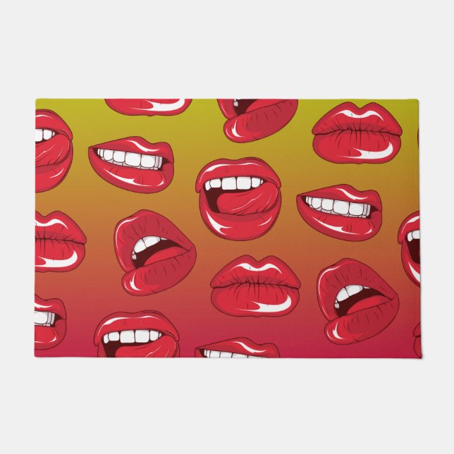 Warme Lippen Fußmatte (Vorderseite)