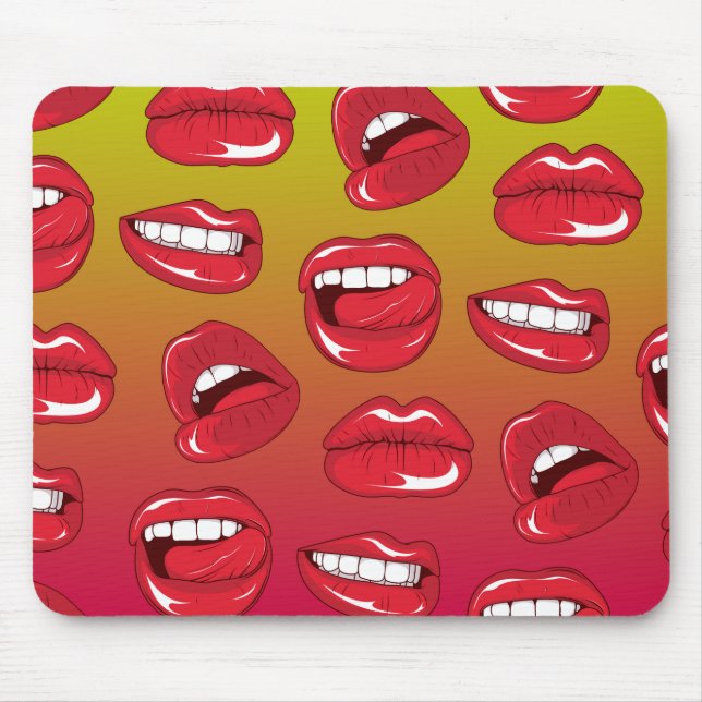 Warme Lippen Mousepad (Vorne)