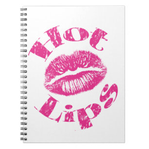 Warme Lippen! Rosa Lippen Notizblock