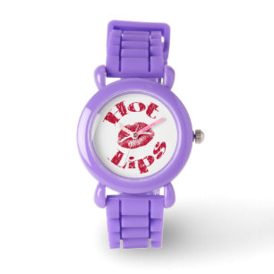 Warme Lippen, rote Lippen Armbanduhr