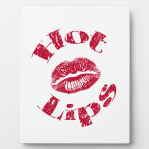 Warme Lippen, rote Lippen Fotoplatte