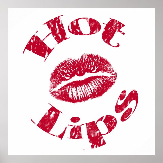 Warme Lippen, rote Lippen Poster (Vorne)