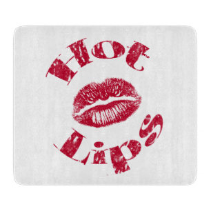 Warme Lippen, rote Lippen Schneidebrett