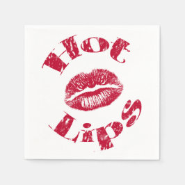 Warme Lippen, rote Lippen Serviette