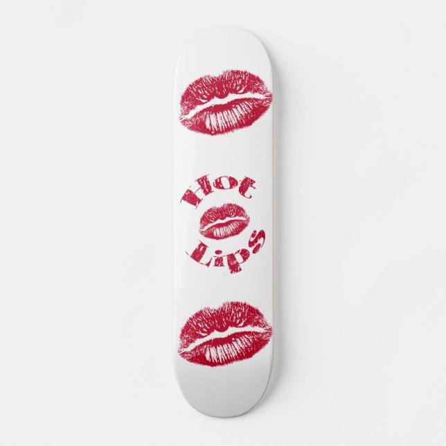 Warme Lippen, rote Lippen Skateboard (Vorderseite)