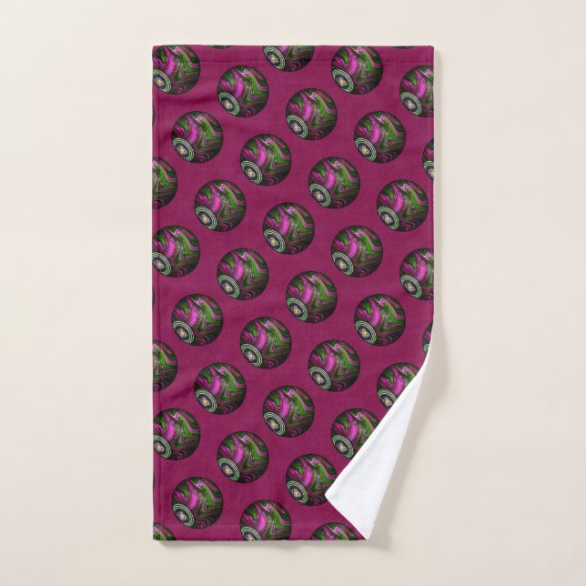 Warme Magenta Rasen Bowles, Handtuch (Handtuch)