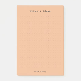 Warme, minimalistische und personalisierte Retro-Ä Post-it Klebezettel