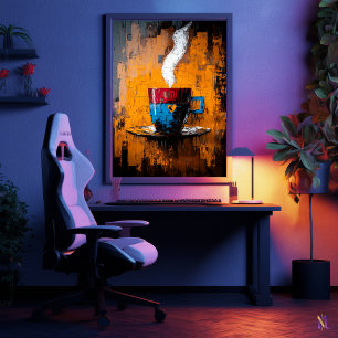 Warme Momente Zeitgenössischer Expressionistischer Poster