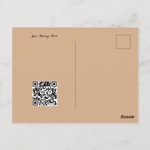 Warme monochrome QR Code Weihnachtsbaum Postkarte