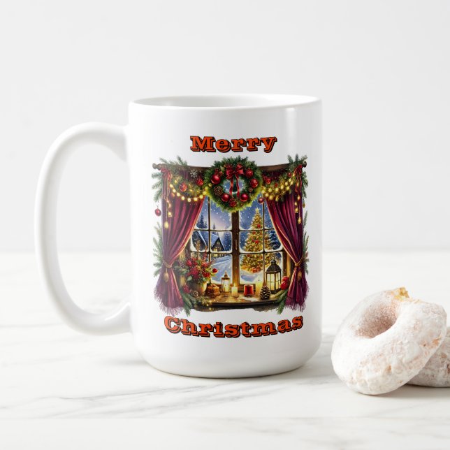 Wärme nach Fenster Kaffeetasse (Mit Donut)