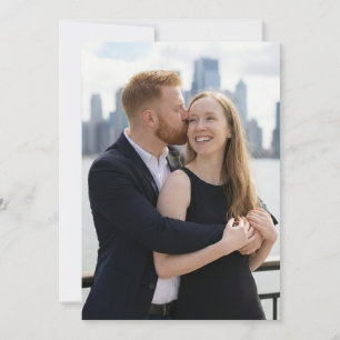 Warme Navy liebevolles Foto Einladung