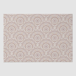 Warme Neutrals Cafe Ombre Dot Mandala Art Deco Seidenpapier