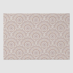 Warme Neutrals Cafe Ombre Dot Mandala Art Deco Seidenpapier