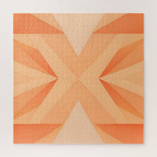 Warme orange geometrische Sternenexplosion Abstrak