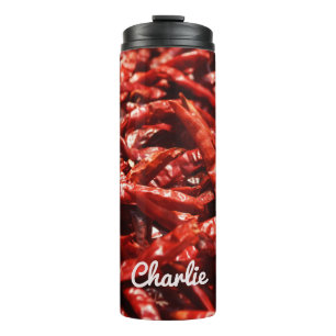 Warme Paprikaschoten individuelle Name Thermosbecher