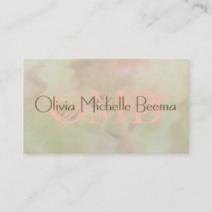 Warme Pastelle Olivenöl Peach Cloud Business Cards Visitenkarte