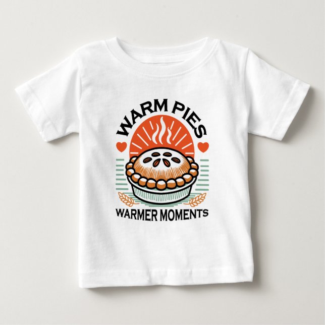 Warme Pies Warmer Momente - Gemütliche Herbstgesta Baby T-shirt (Vorderseite)