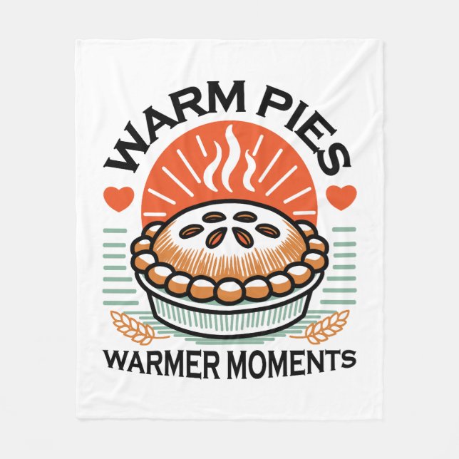 Warme Pies Warmer Momente - Gemütliche Herbstgesta Fleecedecke (Vorderseite)