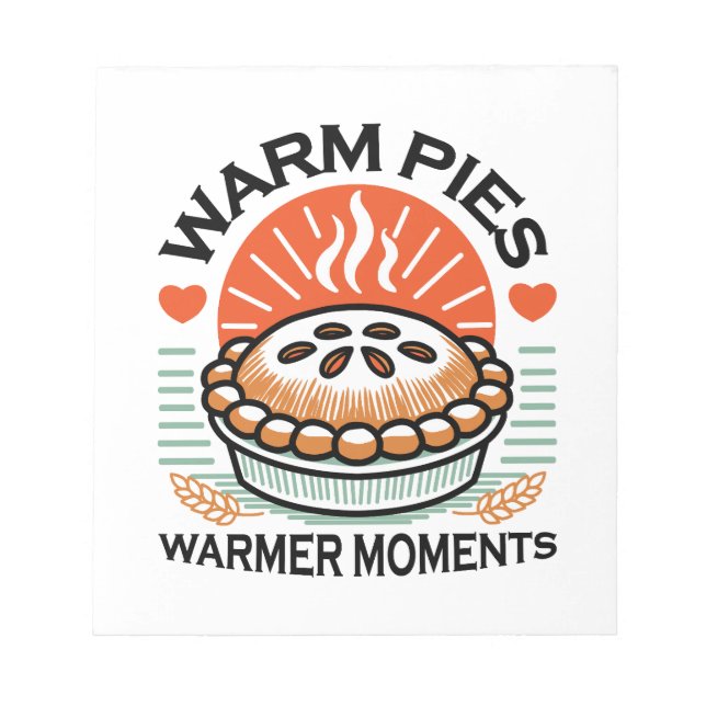 Warme Pies Warmer Momente - Gemütliche Herbstgesta Notizblock (Vorderseite)