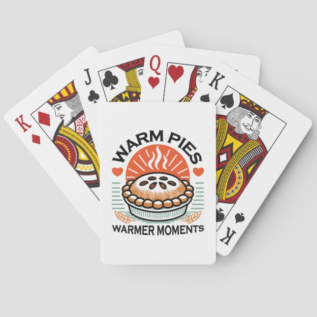 Warme Pies Warmer Momente - Gemütliche Herbstgesta Spielkarten (Rückseite)