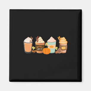 Warme Pumpkin Gewürz Latte Drinks Fall Kaffeelette Magnet