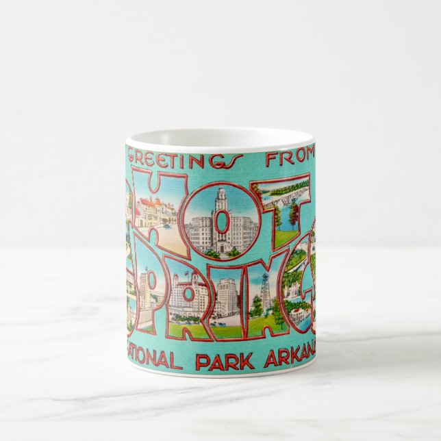 Warme Quellen Arkansas Vintage Tasse (Mittel)