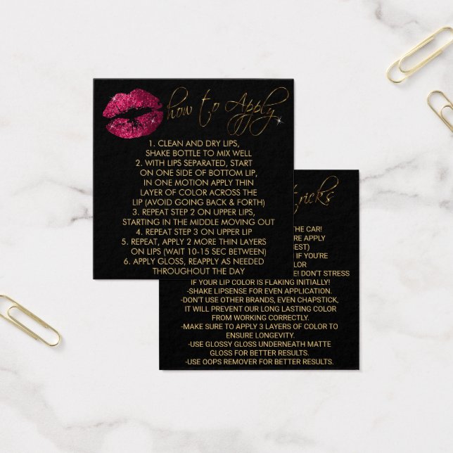 Warme Rosa Glitzer Lips 2 - Anwenden (Büro)